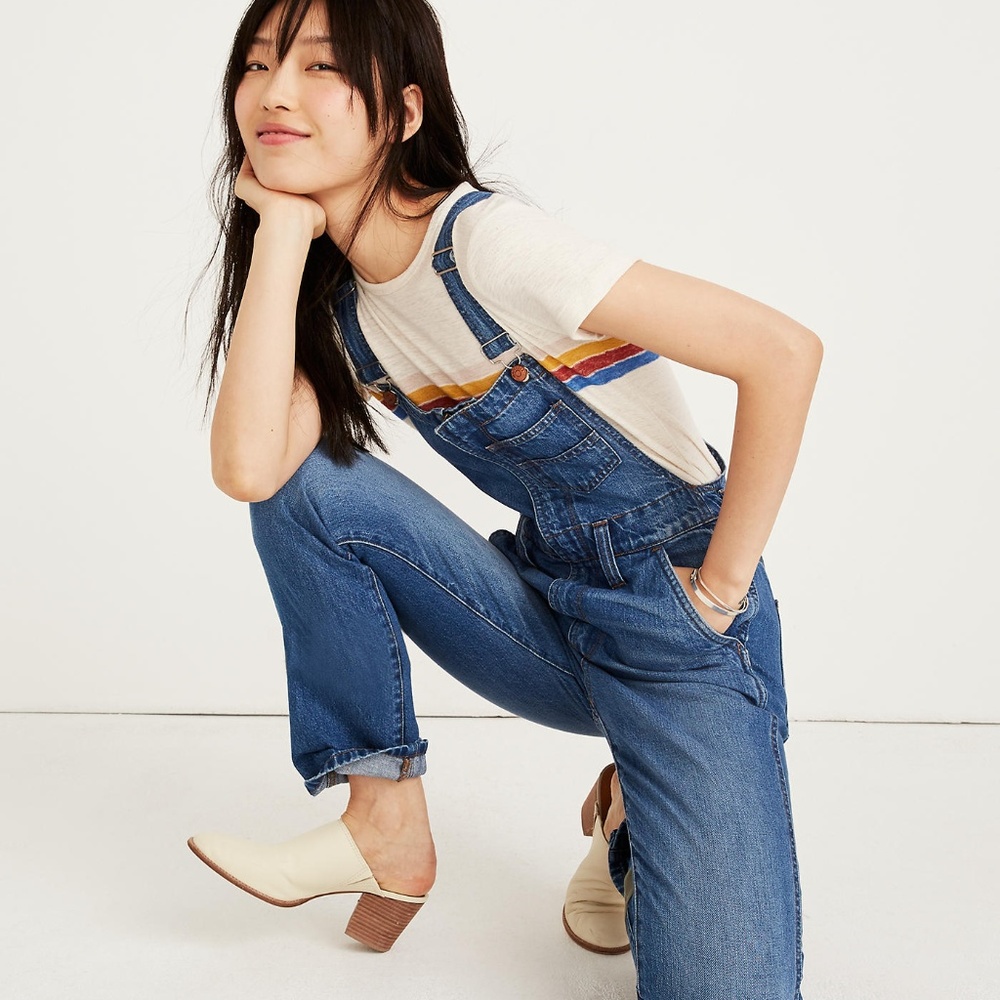 Madewell Straight Leg Zip Overalls